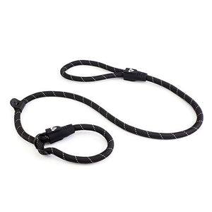 14266 - Animal Accessories - Reflective Rope Dog Lead Slip and Stopper - Black - 13mm x 120cm - Austral Ag