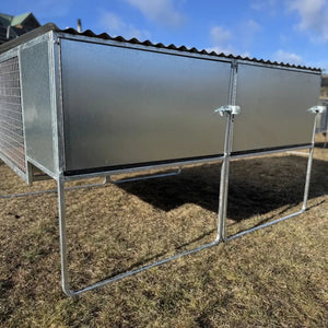 18518 - Animal Accessories - SDK Raised Dog Kennel Portable Outdoor Steel Cage with Roof - 1 - Austral Ag