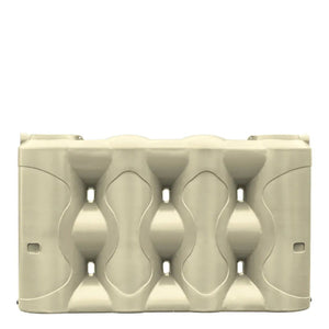 17610 - Tanks - Slimline Low Profile Poly Rainwater Tank 3,000L - Smooth Cream - Austral Ag
