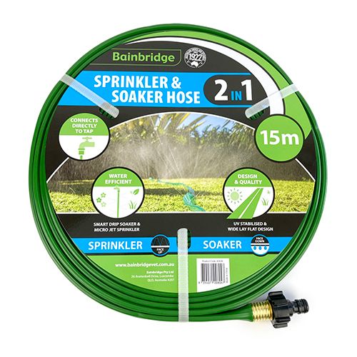 13357 - Hardware - Sprinkler & Soaker Hose 15m - Austral Ag