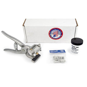 Stone Tattoo Pliers Kit - Revolving Head - 3/8" - Livestock - Austral Ag