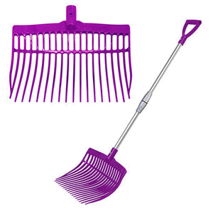 13606 - Hardware - Supreme Telescopic Stable Fork Plastic - Purple - Austral Ag