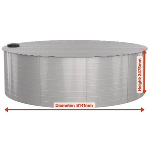 16014 - Tanks - Ultra Tough Series Tank - 128,831L - 8.141M x 2.475M - Austral Ag