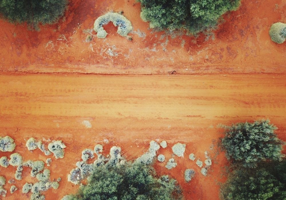Red dirt road in Australia