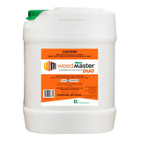 White 20 Litre container with orange label for 'WeedMaster DUO' on a white background