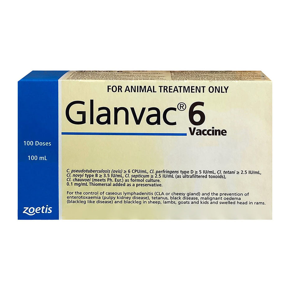 Glanvac 6 Bottle Zoetis Australia Pty Limited 100ml