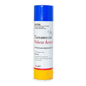 Terramycin Pinkeye Aerosol Carton Animal Health Zoetis Australia Pty Limited 125g