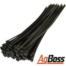 Cable Ties  300 x 4.8 100 pack Hardware Agboss Black  