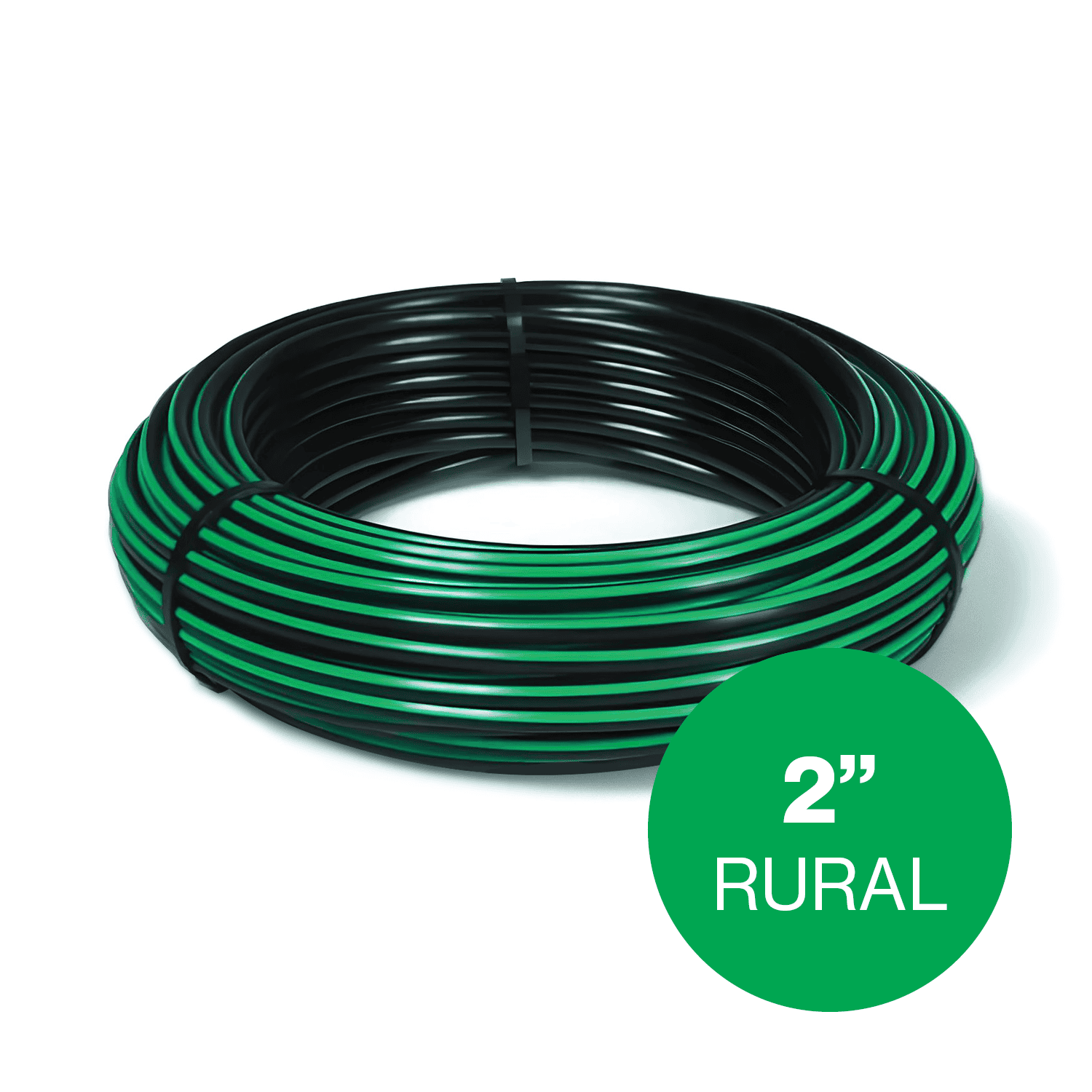10386 - Poly Pipe - 2" Rural Green Line Poly Pipe - 6m - Austral Ag