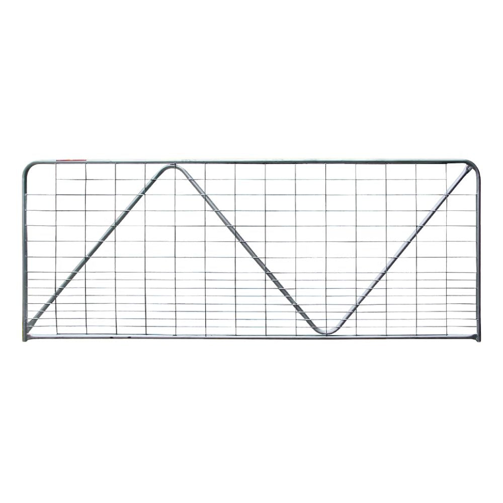 Metal wire 14 foot grid panel on a white background