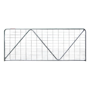 Metal wire 14 foot grid panel on a white background