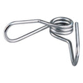 Metal post clip on a white background