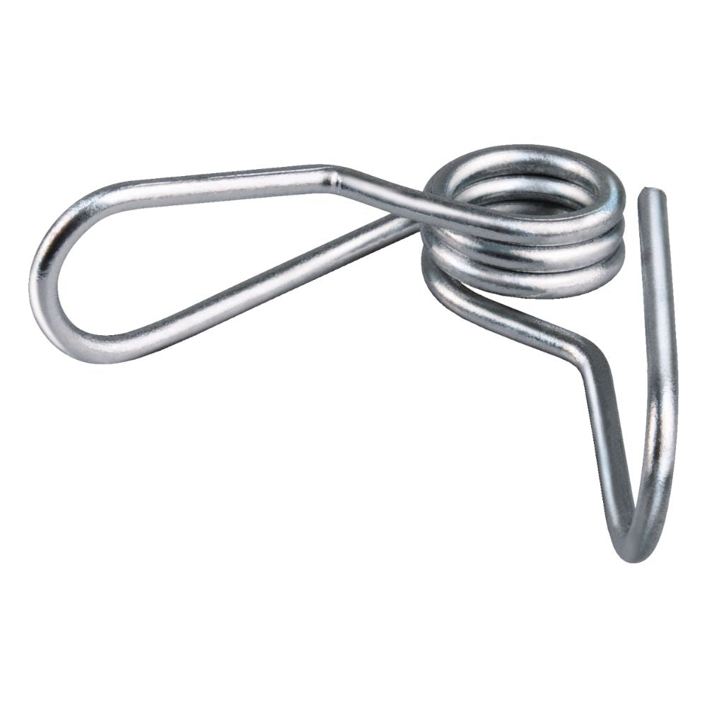 Metal post clip on a white background