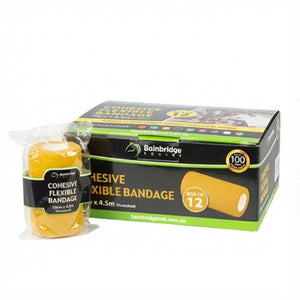 Bainbridge Equestrian cohesive flexible bandage packaging on a white background