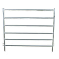Metal livestock pen fence panel on a white background
