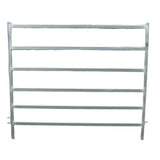 Metal livestock pen fence panel on a white background