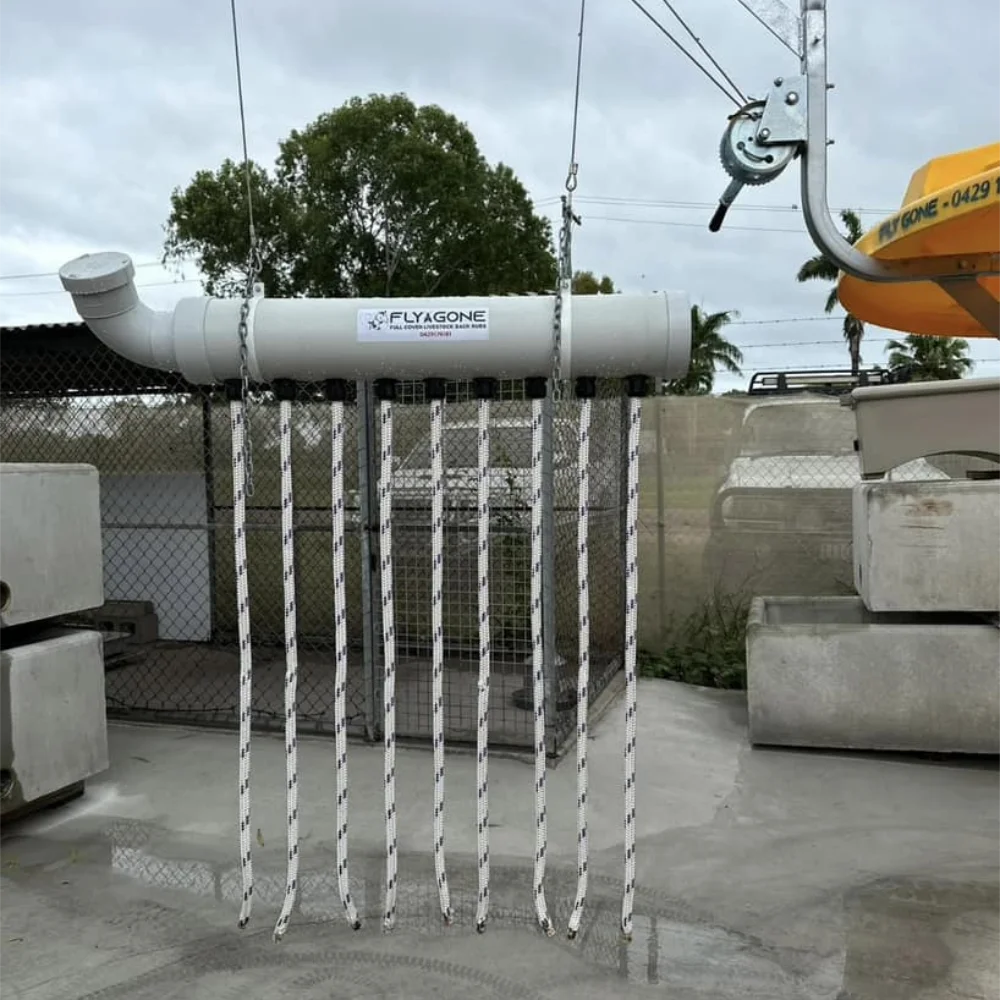 Flyagone product on a construction site with a cloudy sky