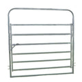 Metal livestock gate on a white background