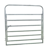 Metal livestock gate on a white background
