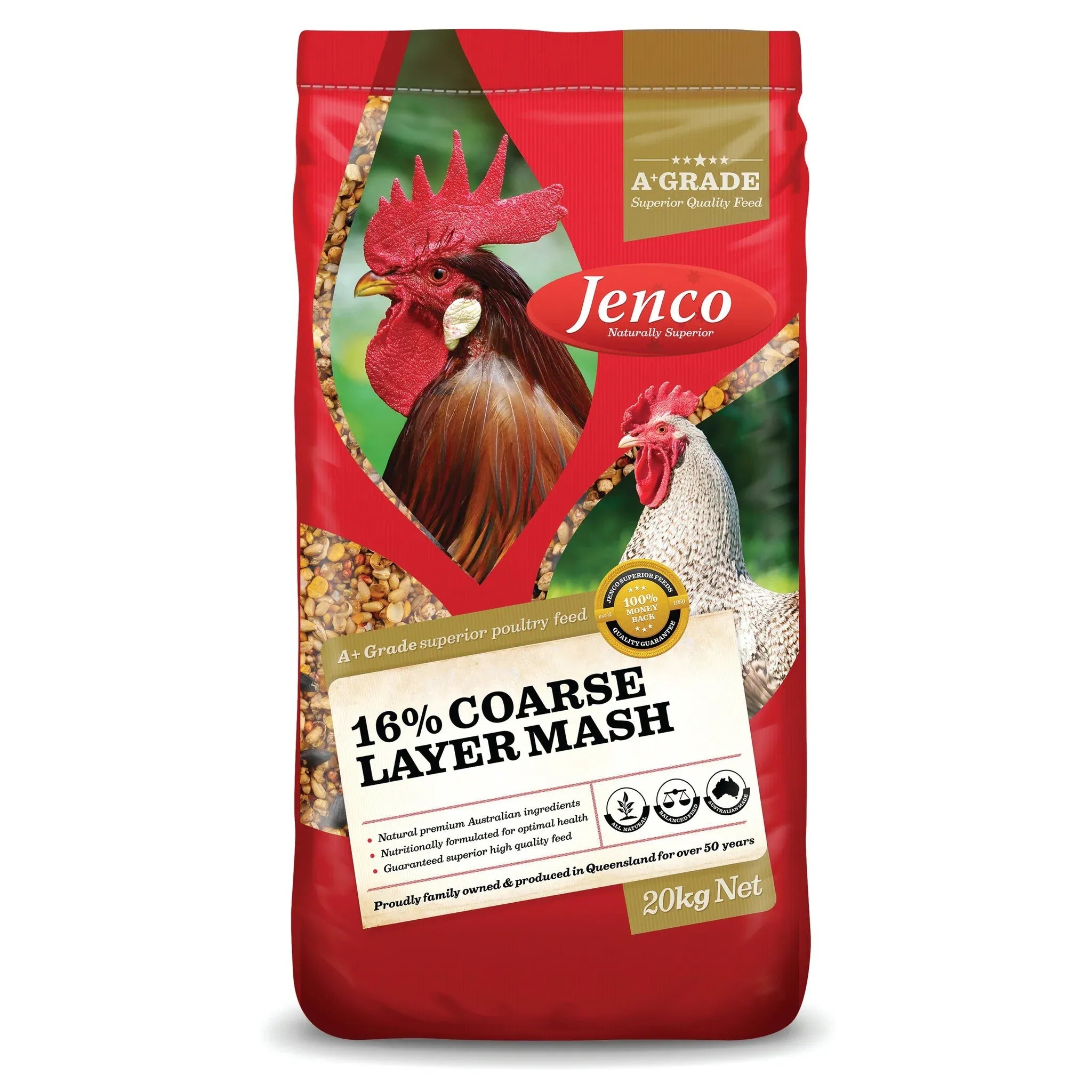 Jenco - 16% Coarse Layer Mash 20kg Feed Millstone Group