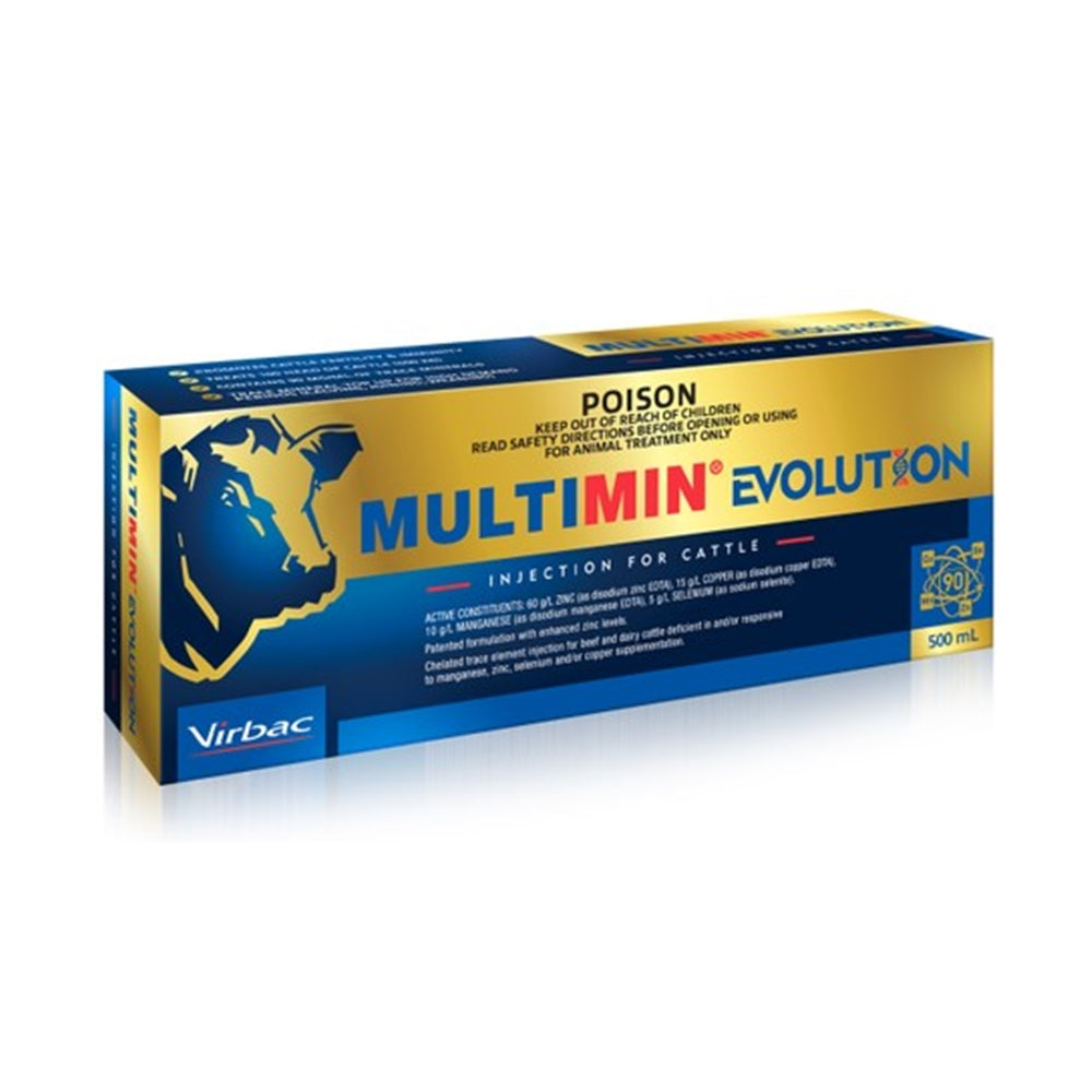 Multimin Evolution 500ml packaging for cattle on a white background