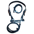 13071- Animal Accessories-Leather Cattle Show Halter with Lead-Black & Silver-Small- Austral Ag