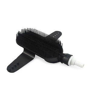 13223 - Animal Accessories - Washer Groomer Curry Comb - Black - Austral Ag