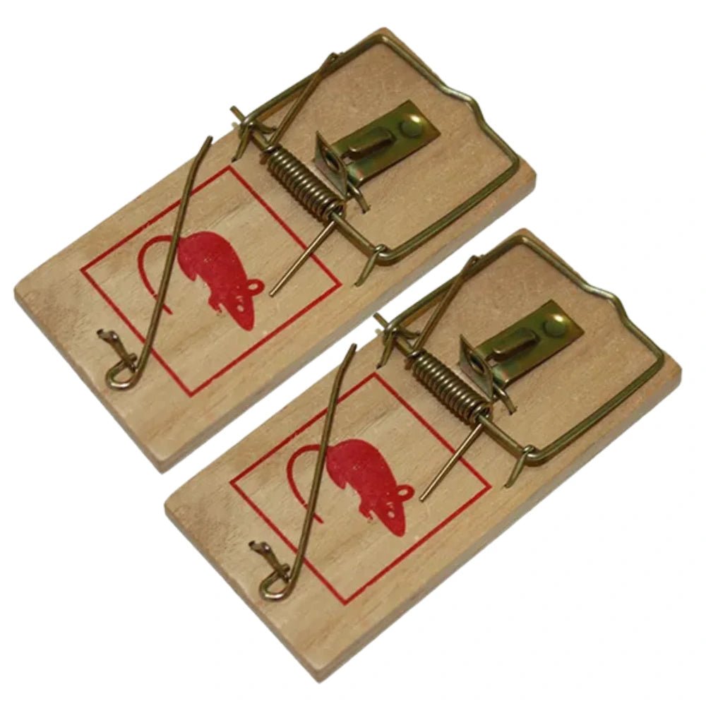 13304- Hardware-Wooden Timber Mouse Trap - 2 Pack - Austral Ag