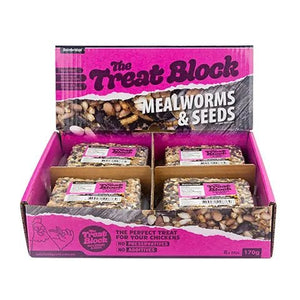 14506 - Supplementation - Chicken Treat - Flock Blocks with Dried Mealworms - Mealworms & Seeds - Austral Ag