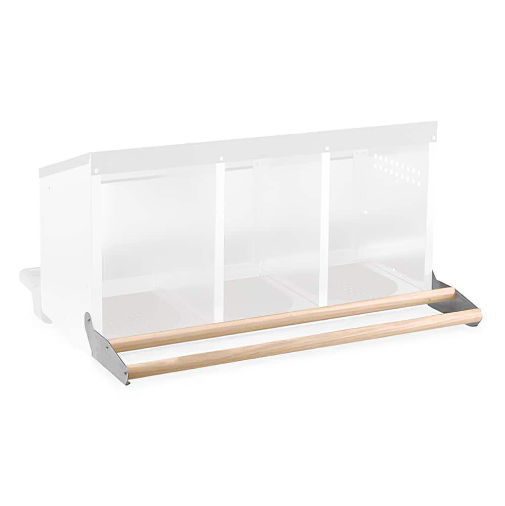 Nesting Box Metal & Plastic Inside - Wooden Perch - Triple Hole Animal Accessories Bainbridge Pty Ltd