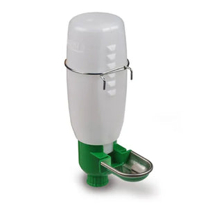Plastic Bottle Cage Drinker with Metal Basin ( Animal) Animal Accessories Bainbridge 0.5L 0.5L
