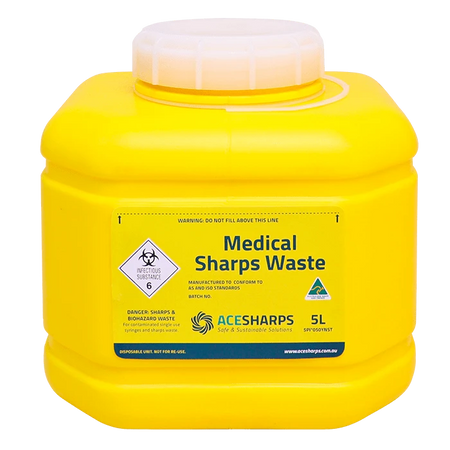 Sharps Disposal Containers Animal Health Bainbridge Pty Ltd 5L