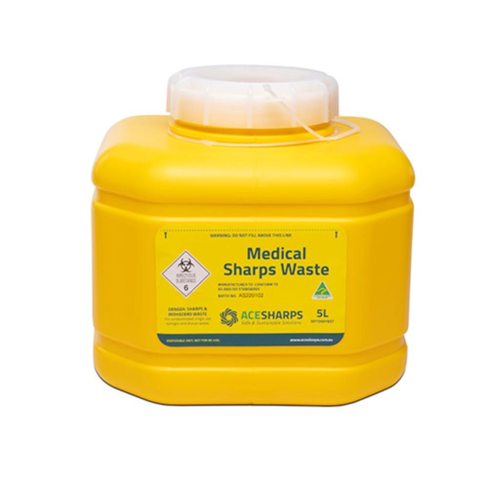 14995 - Animal Health - Sharps Disposal Containers - 5L - Austral Ag