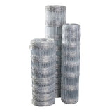 Three rolls of wire mesh on a white background