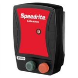 Speedrite Datamars energiser with red and black design on a white background