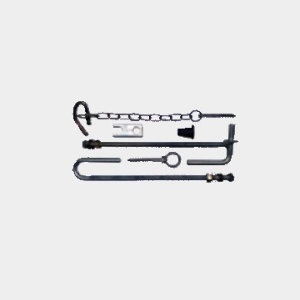 Set of gate parts on a white background