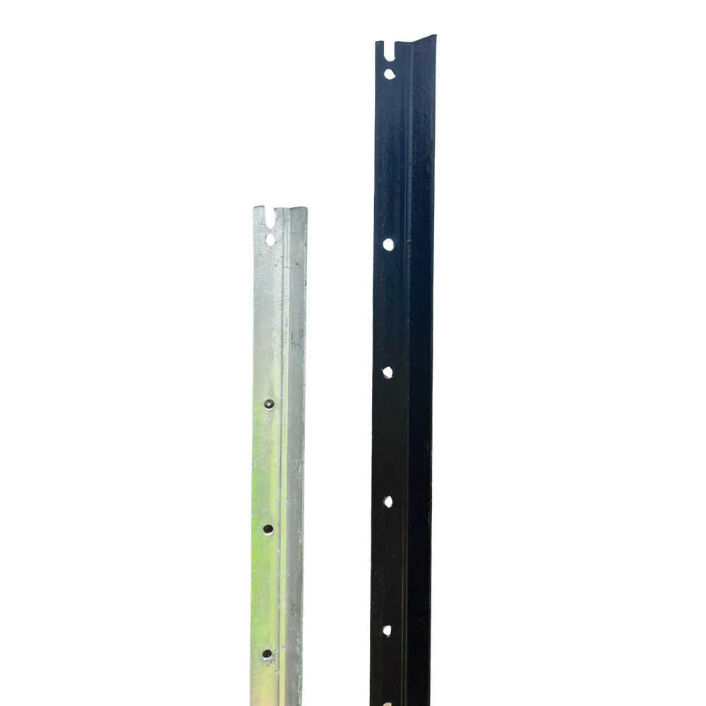 Metal pickets on a white background