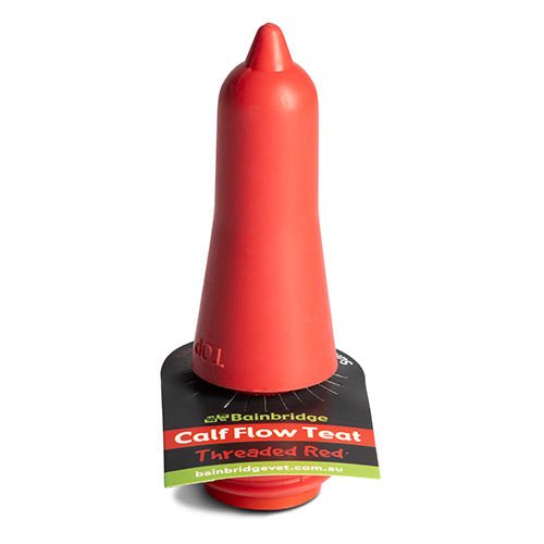 15344- Livestock-Calf Flow Teat Threaded-1Pk (Each)-Red- Austral Ag