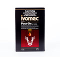 Ivomec Pour-On 1 Litre packaging for cattle on a white background