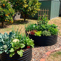 15893 - Tanks - Round Steel Garden Bed - Raised Circle Planter Box - 1000mm - Galvanised - Austral Ag