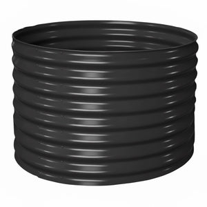 15894 - Tanks - Round Steel Garden Bed - Raised Circle Planter Box - 1000mm - Monument - Austral Ag