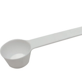 White feedmaxx spoon for herbicides on a white background