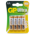 Battery 1.5V Ultra Alkaline AA GP Brand Card of 4.