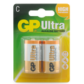 Battery 1.5V Ultra Alkaline C GP Brand Card of 2.