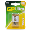 Battery 9V Ultra Alkaline GP Brand Card of 1.