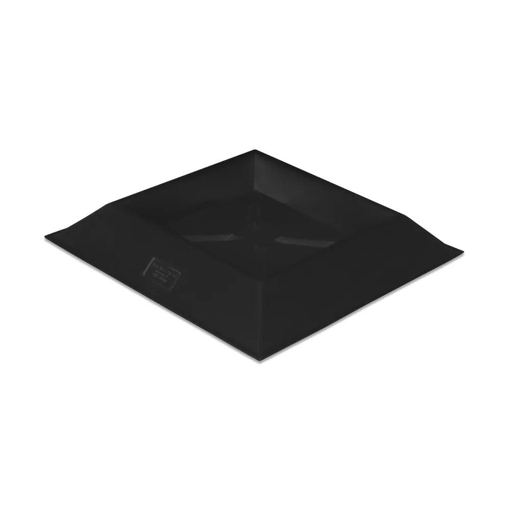 Black square animal trough on a white background