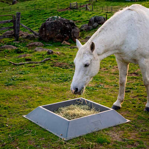 17949 - Animal Accessories - 25L "Can't Tip" Trough - Horse Feeder - Grey - Austral Ag