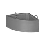 Grey corner animal feeder on a white background
