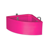 Pink corner animal feeder on a white background