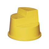 Yellow two-step stool on a white background